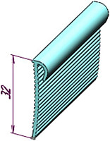 Плинтус MA 32  для завода на стену RAL 1015 фото 2 | FLOORDEALER